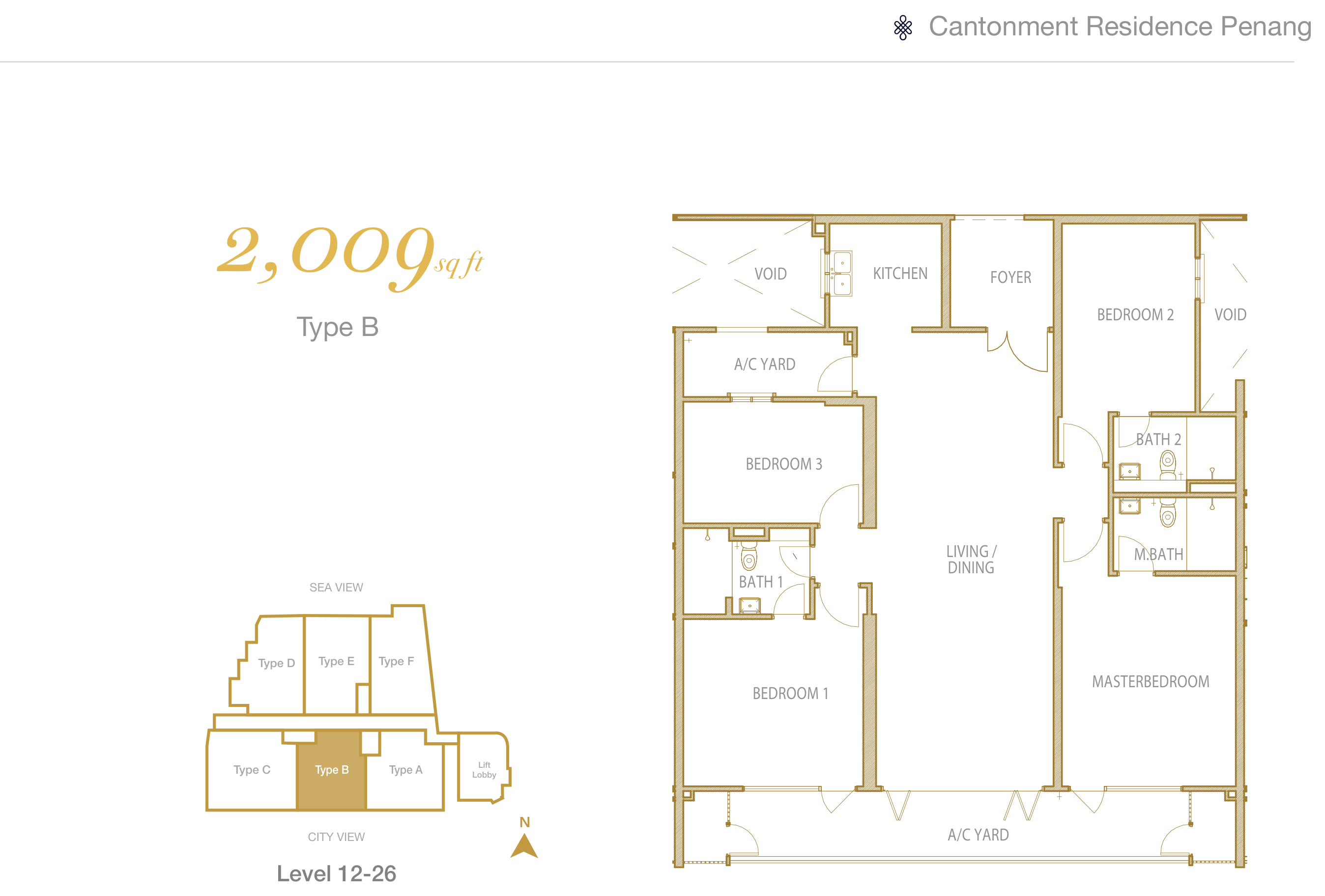 Floor plan: Type B, 2,009 sq ft